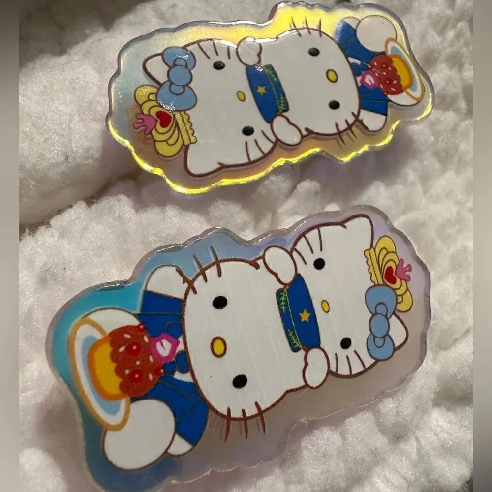Hello Kitty Amazing Hair Clip 2 Pcs  Aurora borealis